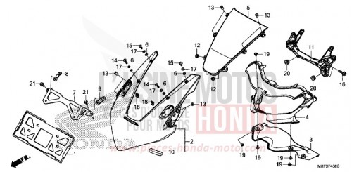 PANNEAU SUPERIEUR CBR1000RAJ de 2018